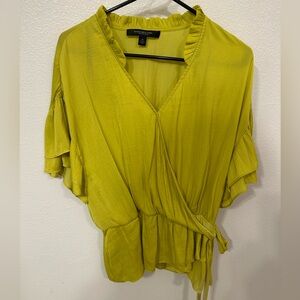 Marc New York Lime Wrap Blouse
